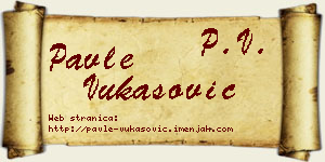 Pavle Vukasović vizit kartica